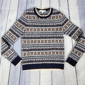 Uniqlo x Ines de la Fressange Fair Isle Alpaca Wool Blend Knitted Sweater MEDIUM